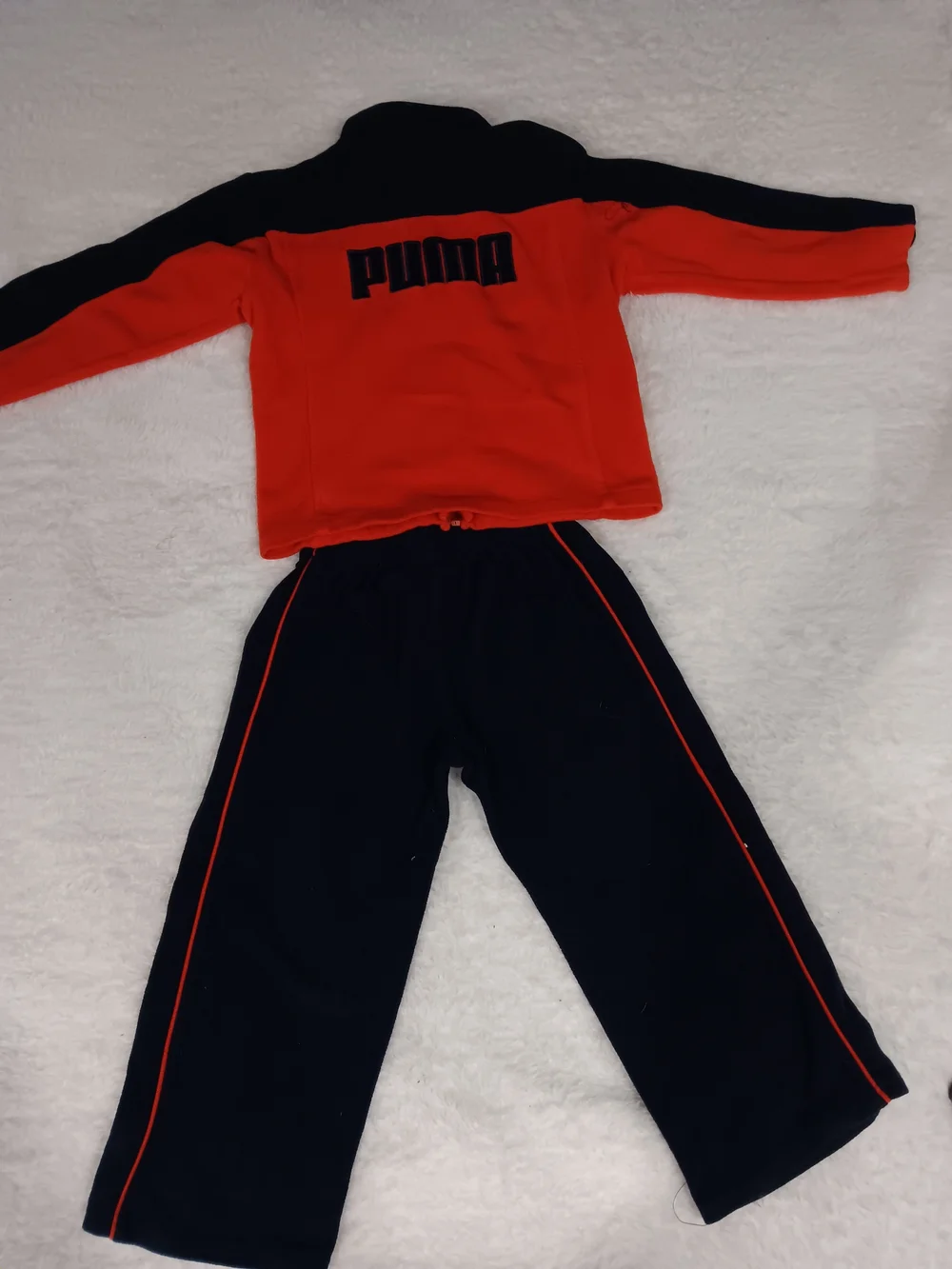 PUMA Kids Orange and Black Track Jacket & Pants Set